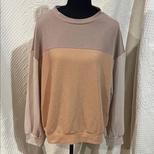 Colorblock Ribbed Women’s‎ Top, size medium